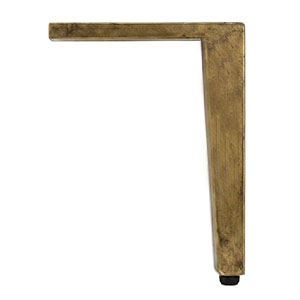 Metal Leg Hammered Brass