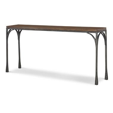 Mesa Flat Iron Console Table - Napa Cerused