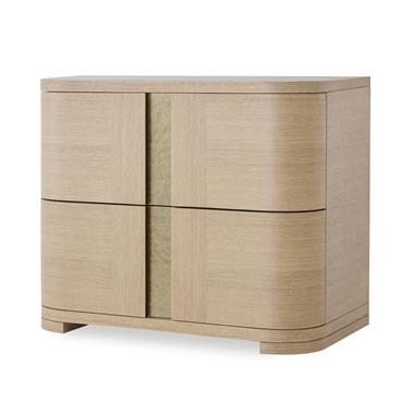 Carino Two Drawer Nightstand - Sand Cerused